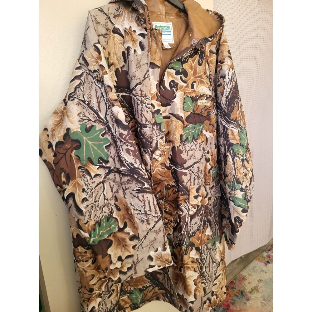 Hodgman Long Hooded Camouflage Hunting Fishing Outdoors Raincoat Oak  XL